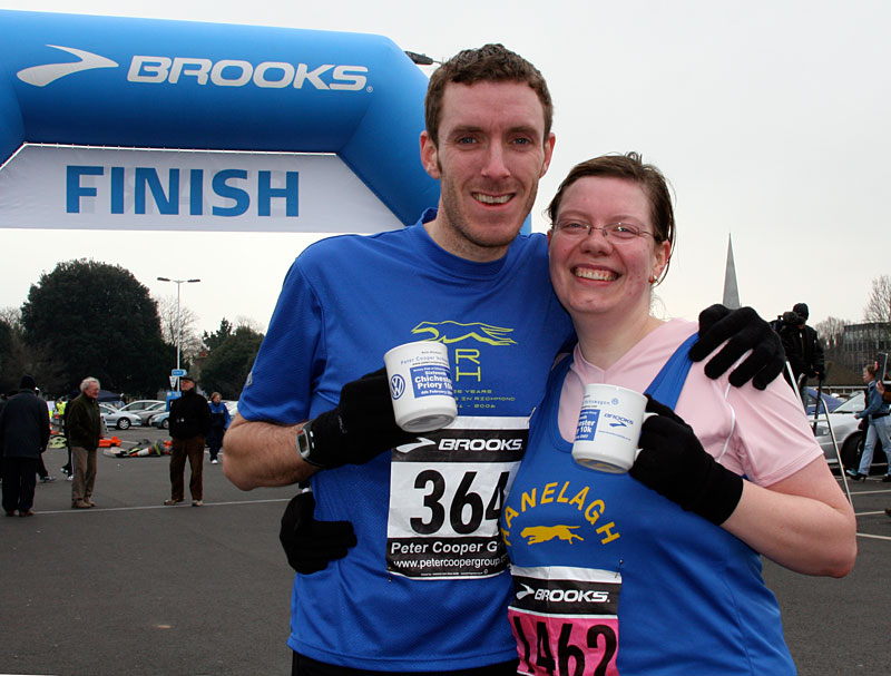 David and Sharon, after the finish