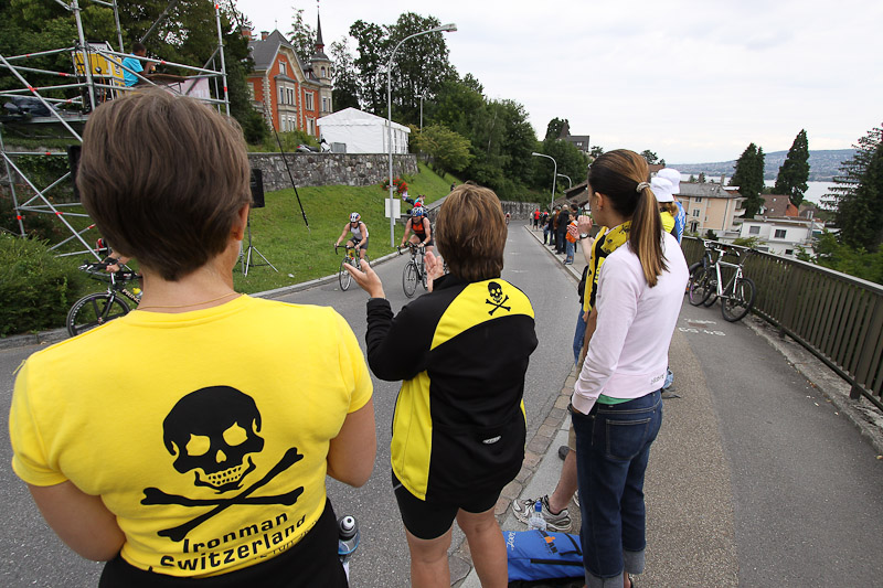 Supporting the Olympic distance race on Heartbreak Hill.