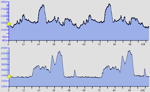 Course Profiles - Challenge Roth (top), Ironman Switzerland (bottom)