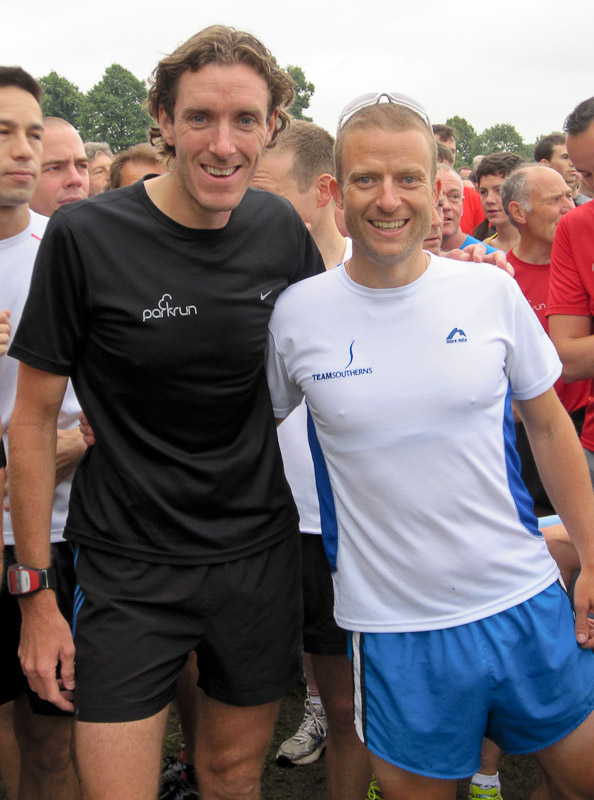 David and Tom (Williams) on the start line