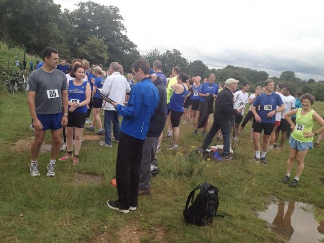 Getting ready for the start. Chap in the grey top is off next, followed by the lady.