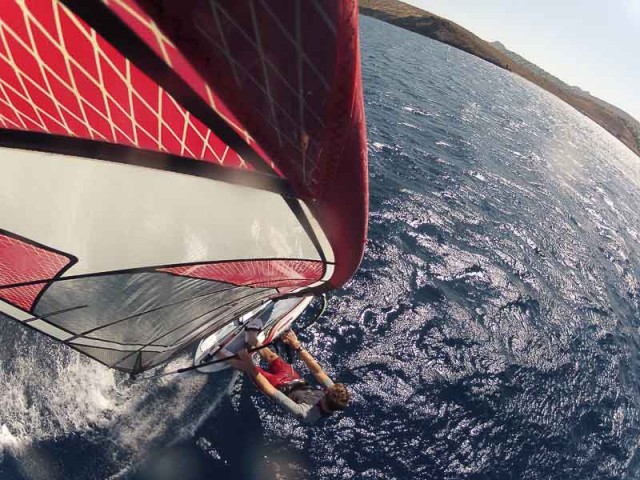 David windsurfing in Turkey, September 2012