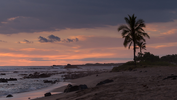 Sunset, Monday. Old Kona Airport State Recreation Area