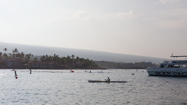 The start line is a little way out to sea