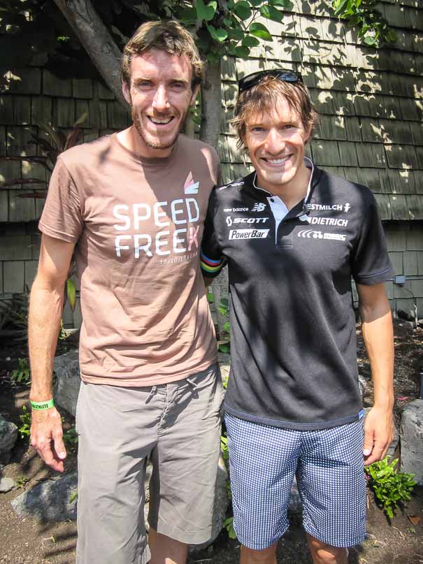 One of these chaps is world champion Sebastian Kienle.  One these chaps isn't.