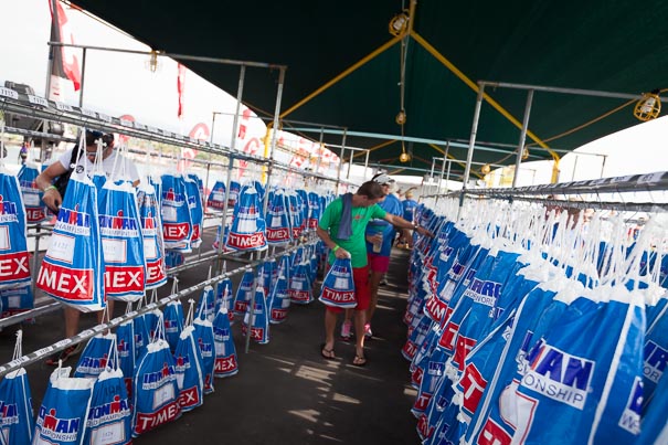 When I come out of the swim I'll be grabbing one of these bags. My bag.