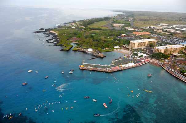 Aerial view shortly after the professional mens start.