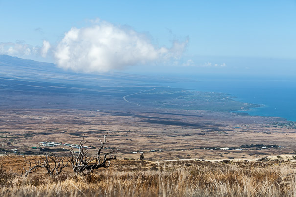 The view of the 'Queen K' highway (part of the Ironman bike course) from Highway 190.