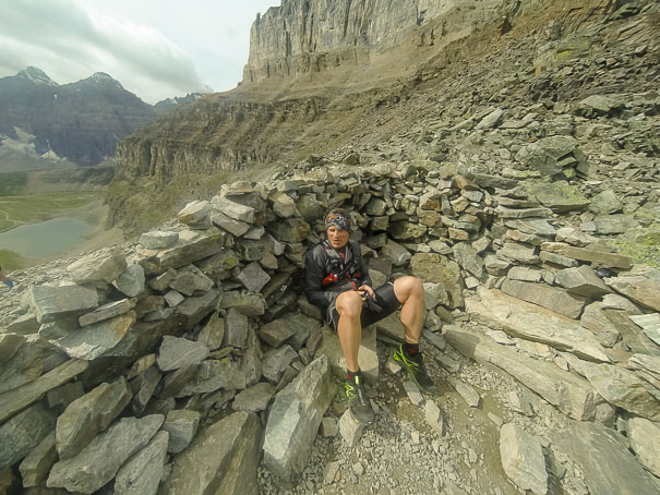 Gareth found shelter at the top