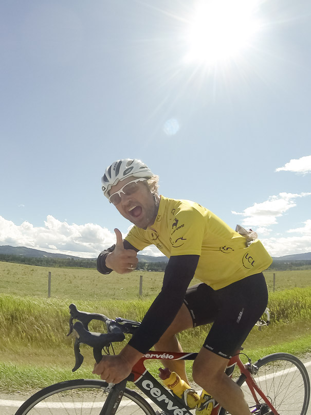 Adam B rockin' the yellow jersey