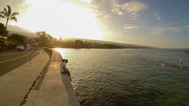 On Ironman race day the Kailua-Kona sea wall will probably be a little busier!