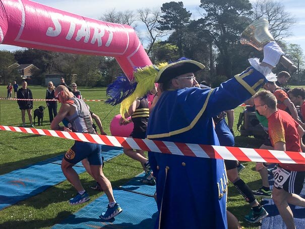 The race is started by the Town Crier