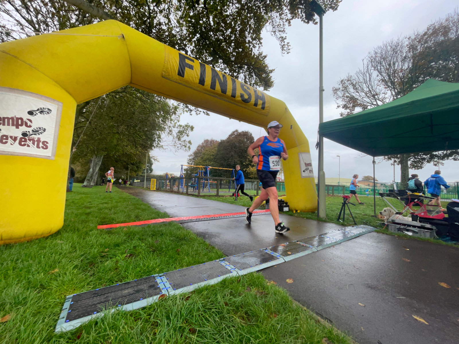 Sharon at the finish